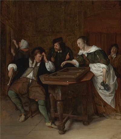 Tric-Trac-spelarna av Jan Steen