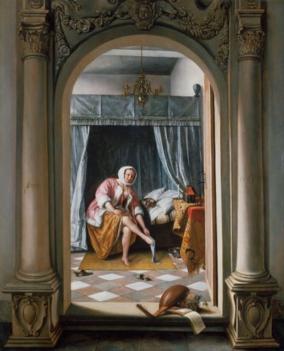 Kvinna på sin toalett av Jan Steen