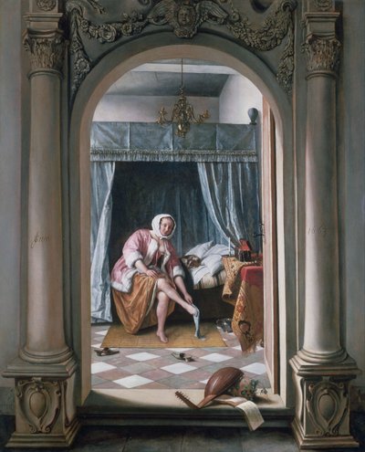 Kvinna på sin toalett av Jan Steen