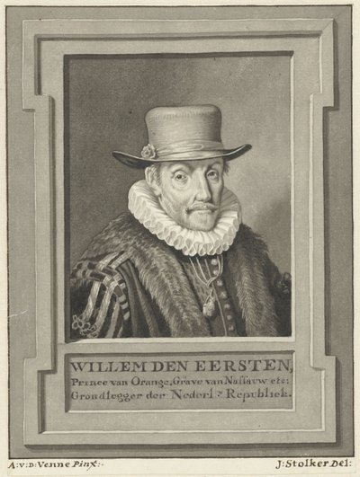 Porträtt av William I, Prins av Orange-Nassau av Jan Stolker
