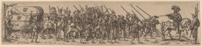 Bagagetåget med Sergeant-Majoren av Jan Theodor de Bry after Barthel Beham