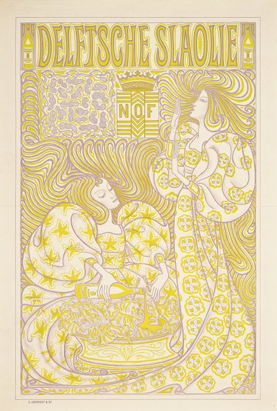 En reklamaffisch för Delft Salad Oil, 1894 av Jan Toorop