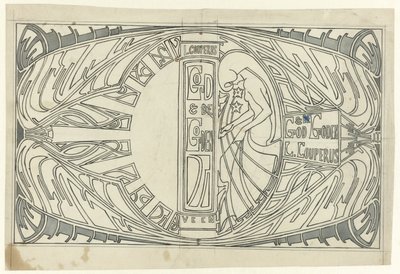 Banddesign för: Louis Couperus, God and Gods, 1903 av Jan Toorop