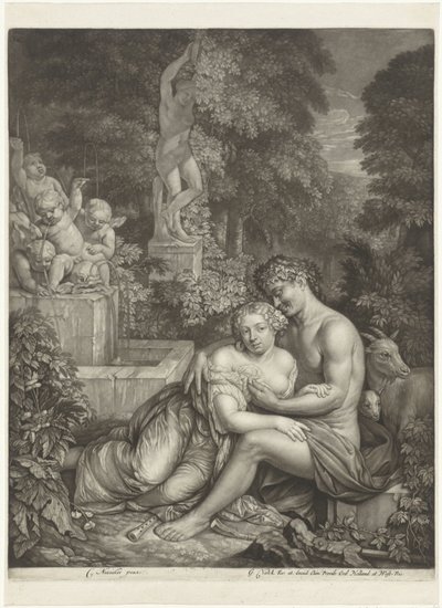 Vertumnus en Pomona av Jan Verkolje (I)