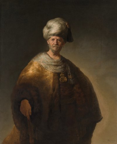 The Oriental Noble, även känd som The Slavic Noble - Målning av Rembrandt van Rijn av Johannes Vermeer