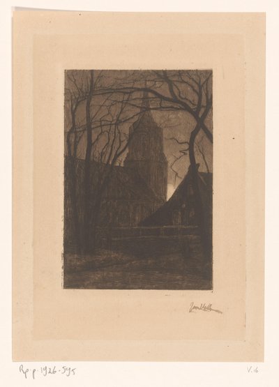 Kyrkan i Laren av Jan Veth (signed by artist)