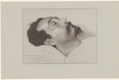 Nicolaas de Roever på sin klotter Således vilade Nicholas de Roever den 12 mars år 18903 R.I.P. (titel på objekt) av Jan Veth