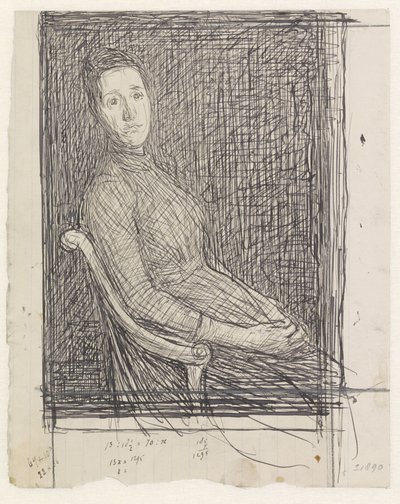 Porträtt av Anna Dorothea Veth-Dirks, sittande till höger av Jan Veth