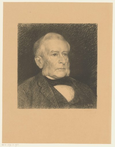 Porträtt av Matthijs de Vries Famous Contemporaries (serietitel) av Jan Veth