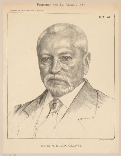 Porträtt av Theodorus Hendrik Mac Gillavry vid 62 års ålder av Jan Veth