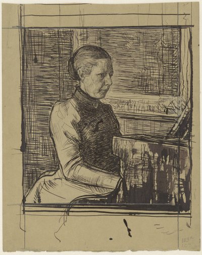 Porträtt av Mrs Van Marken-Matthes av Jan Veth
