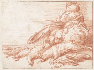 Stilleben med hare och fjäderfä av Jan Weenix (possibly)