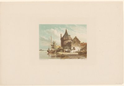 Utsikt över Waltoren i Culemborg av Jan Weissenbruch