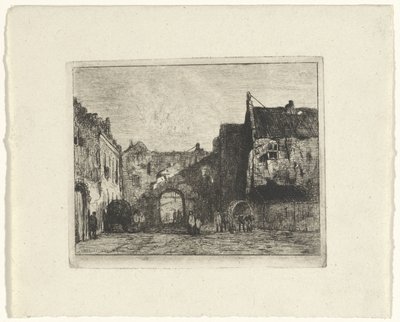 Utsikt över Binnenhof av Jan Weissenbruch