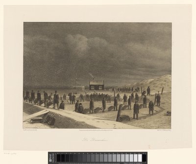 Sandgrävning i sanddynerna nära Haag The Dune Workers (titel på objekt) av Jan Weissenbruch