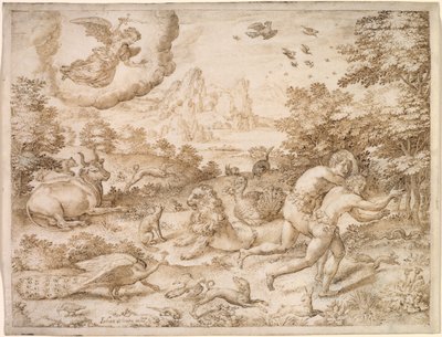 Utdrivningen från paradiset, ca. 1606. av Jan Wierix