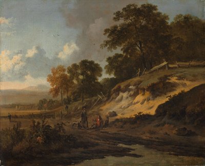 Landskap med jägare, ca 1660-80 (olja på duk) av Jan Wijnants