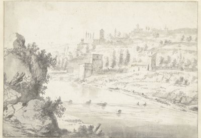 Landskap med Rhône River Valley, nära Vienne av Jan Worst