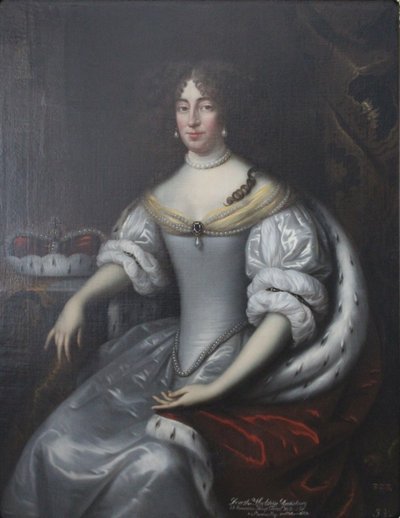 Porträtt av Dorothea av Brandenburg, född von Schleswig-Holstein-Sonderburg-Glücksburg (1636-1689) av Jan de Baen