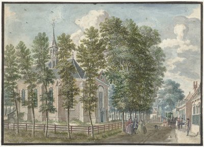 Utsikt över kyrkan i Bloemendaal av Jan de Beijer