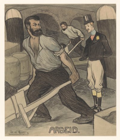 Arbeid (titel på objekt) av Jan de Waardt (signed by artist)