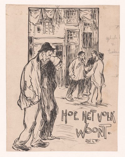 Hur människorna lever (titel på objekt) av Jan de Waardt (signed by artist)