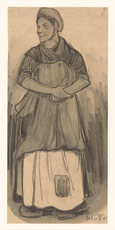 Kvinna av Jan de Waardt (signed by artist)