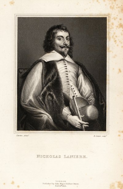 Porträtt av Nicholas Laniere, engelsk kompositör, Master of the King