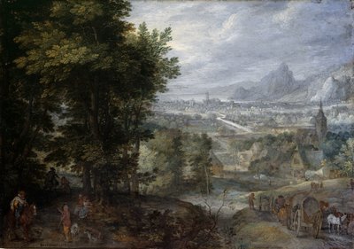 Ett skogslandskap av Jan the Elder Brueghel