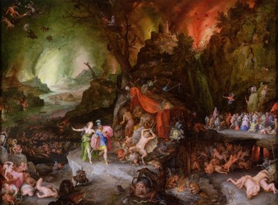 Aeneas och Sibylla i underjorden av Jan the Elder Brueghel