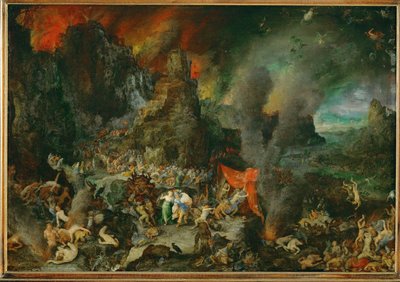 Aeneas och sibyllan i Hades (målning på koppar) av Jan the Elder Brueghel