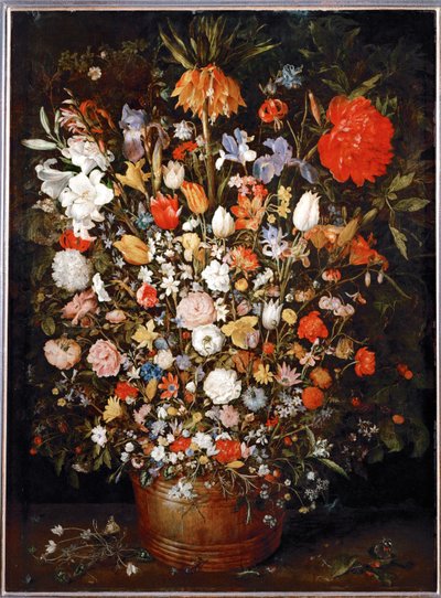 Stor blombukett i en ... (olja på ek) av Jan the Elder Brueghel