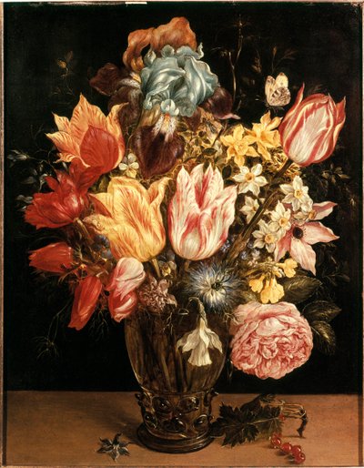 Bukett av tulpaner Målning av Jan Brueghel (eller Bruegel eller Brueghel eller Brueghel) den tidigare känd som Bruegel de Velours (1568-1625). 1600-talet. Privat samling av Jan the Elder Brueghel