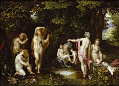 Diana och Actaeon, ca 1595 av Jan the Elder Brueghel