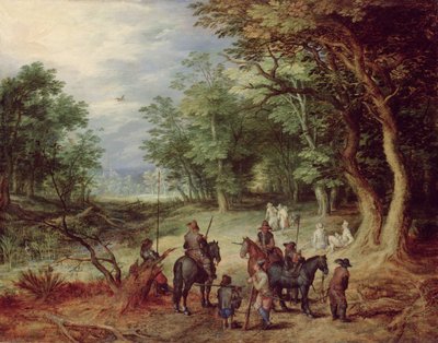 Field Camp in a Clearing, 1607  av Jan the Elder Brueghel
