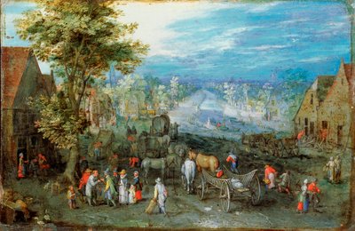 Landskap, sent 1500-tal eller tidigt 1600-tal av Jan the Elder Brueghel