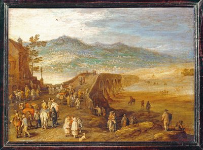 Le Pont de Talavera - Bron i Talavera ... av Jan the Elder Brueghel