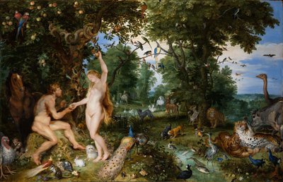 Edens lustgård med människans fall, ca. 1615. av Jan the Elder Brueghel