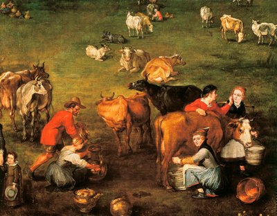 "Böndernas liv", detalj av en målning av Jan Bruegel av Jan the Elder Brueghel