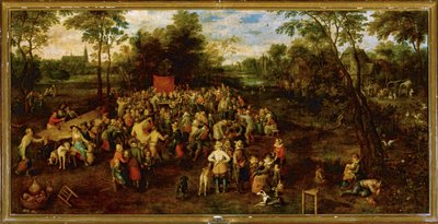 Bröllopsbankett ... (målning på duk) av Jan the Elder Brueghel