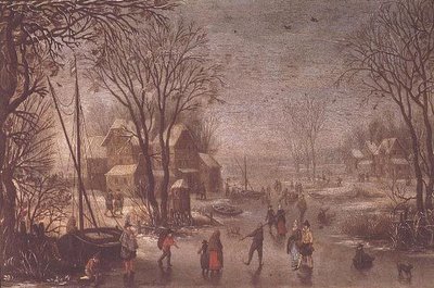 Vinterscen av Jan the Elder Brueghel