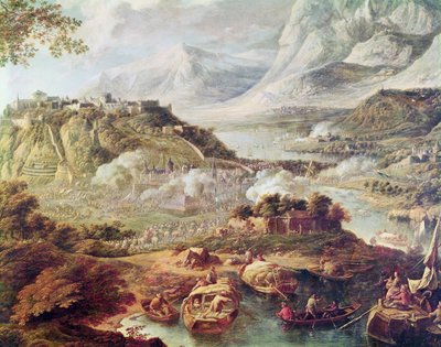 Angrepp på en fästning (olja på duk) av Jan the Elder Griffier