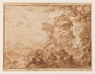 Kullelandskap, 1619 av Jan Brueghel the Younger
