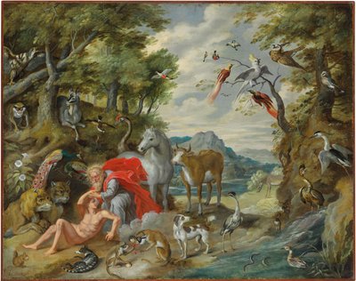 Skapelsen av Adam, från berättelsen om Adam och Eva av Jan Brueghel the Younger