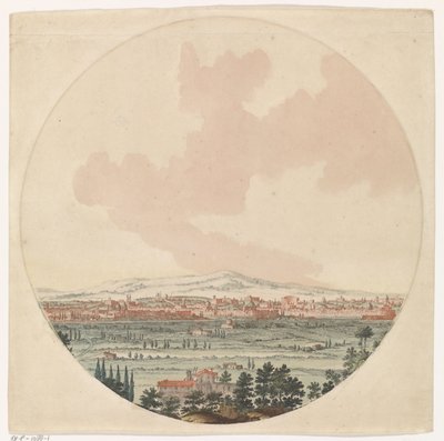 Utsikt över staden Rom och det omgivande landskapet av Jan van Call (I) (possibly)