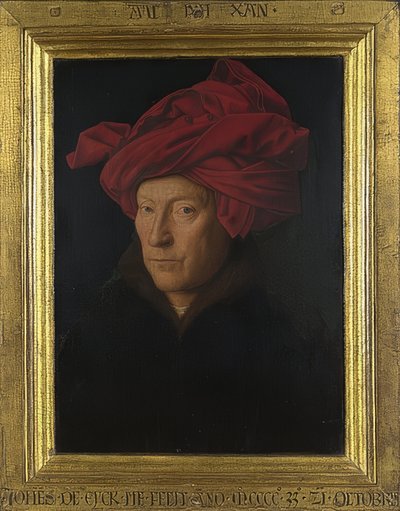 Porträtt av en man (självporträtt?). 1433 av Jan van Eyck