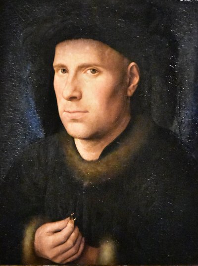 Tyska: Der Goldschmied Jan de Leeuw (1401- nach 1456) Porträtt av Jan de Leeuw av Jan van Eyck