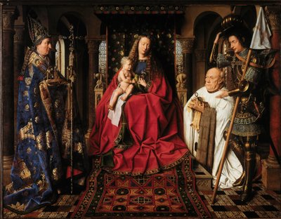 Jungfru Maria med barnet och Canon van der Paele av Jan van Eyck