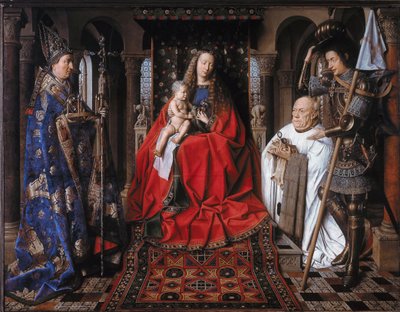 Jungfru Maria med barnet och Canon van der Paele av Jan van Eyck