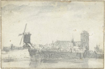 Utsikt över Dordrecht från vattnet av Jan van Goyen (possibly)